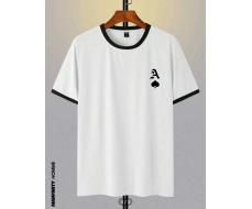 Manfinity Homme Men Playing Card Print Contrast Trim Tee