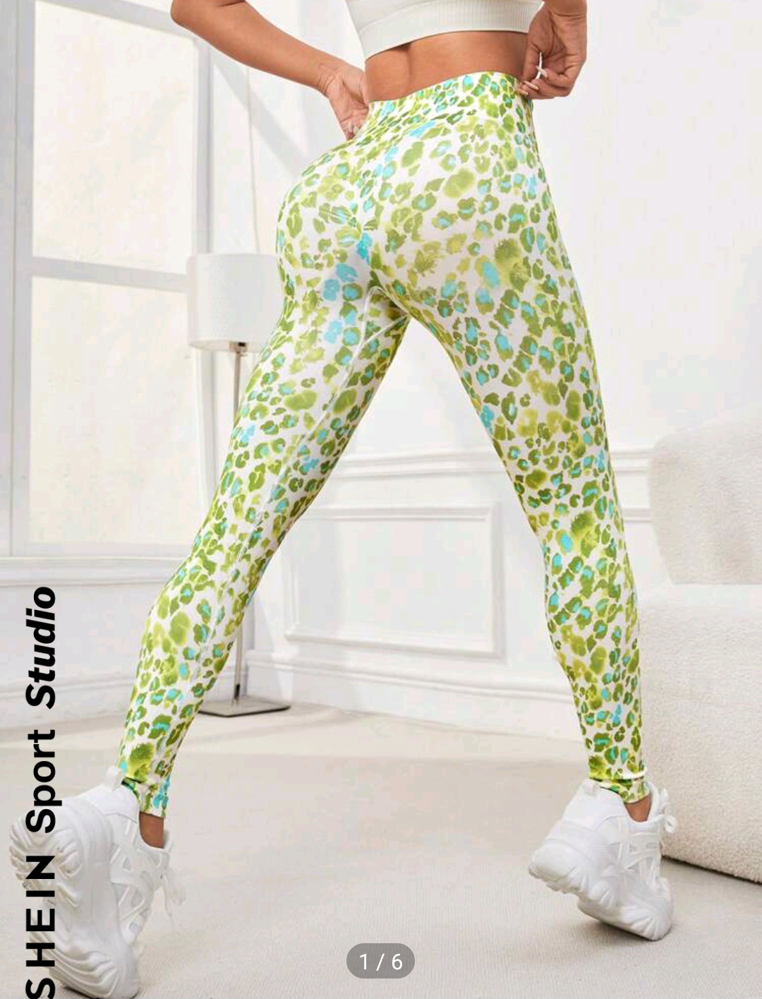 SHEIN Sport Studio Women'S Seamless Leopard Print Leggings