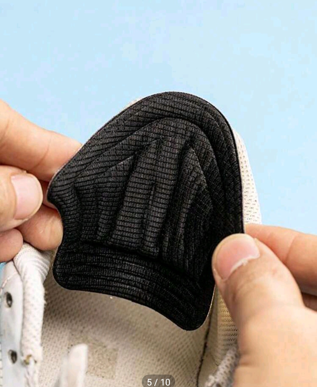 1pair Sports Running Shoe Insoles Adjustable Insert, Heel Cushion & Pads For Grip & Protection