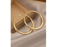 1pair European And American Style Metallic Personalized Circle Design Earrings SKU: sj2308182298987004