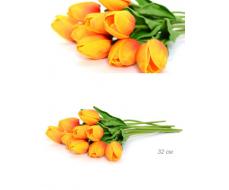 Цветок искусственный Тюльпан 30 см оранжевые / 1205