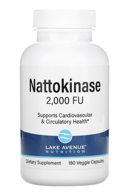 Lake Avenue Nutrition наттокиназа, протеолитический фермент, 2000 FU, 180 растительных капсул