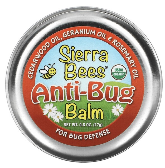 Sierra Bees бальзам против насекомых, масло кедра, герани и розмарина, 17 г (0,6 унции)