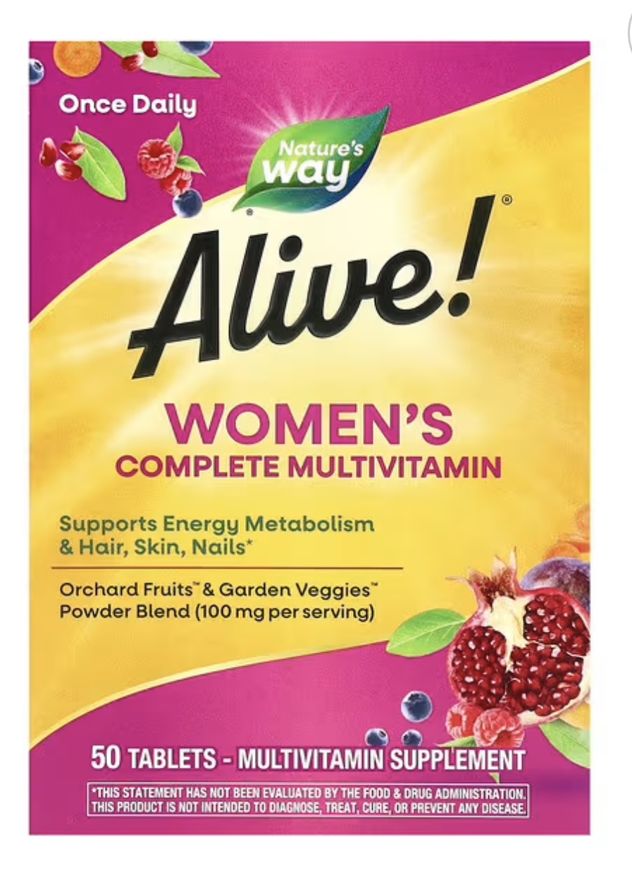Alive! полный мультивитаминный комплекс для женщин, 50 таблеток