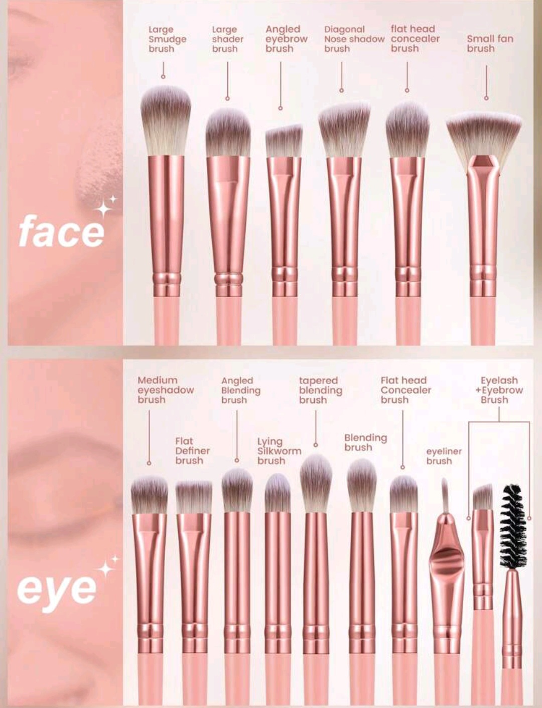 Набор кистей 15шт 15pcs makeup brush sets Premium Synthetic hair Eyeshadow Blending brush sets cosmetics tools for face and eyes Black Friday