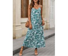 SHEIN Frenchy Women Floral Print V-Neck Sling Dress SKU: sz2407235203109909