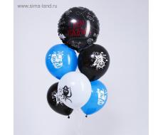 Набор шаров «С днём рождения», пиратский, фольга, латекс, набор 6 шт.