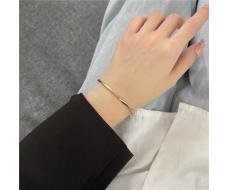 1pc Twisted Minimalist Fashion Bracelet With Premium Quality, Newly Launched Ins Style Women's Hand Ornament SKU: sj2401049013218686