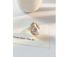 A Replica Baroque Pearl Ring Suitable For Women's Daily Wear, Attending Banquets/Parties, Traveling Photography, Birthday/Holiday Gifts, Music Festivals, And Other Occasions SKU: sj2403111171023474