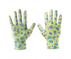 Перчатки садовые с нитриловым покрытием, размер 8", цветок VERTO