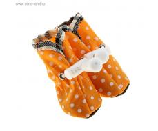 Ботинки-пыльники на затяжке "Чистолап" размер ХXL подошва 5,5 х 5 см, набор из 2 шт, оранжевые