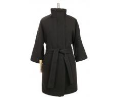 Пальто женское демисезонное (пояс) Кашемир Черный