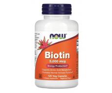 Now Foods • G § биотин, 5000 мкг, 120 вегетарианских капсул