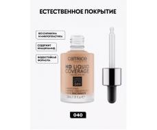 Тональная основа HD Liquid Coverage Foundation, 040 Warm Beige темно-бежевый, 30 мл