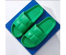 Women's Fashionable Green Eva Slippers With Textured Strap