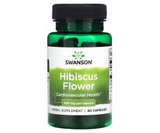 Swanson, Цветок гибискуса, 400 мг, 60 капсул