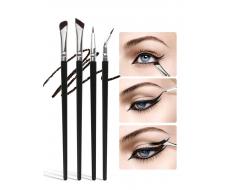 MAANGE 4pcs Professional Eye Makeup Brush Set,Eye Shadow Brush,Eyebrow Brush,Eyeliner Brush,Makeup Tools With Soft Fiber For Easy Carrying,Brush For Travel