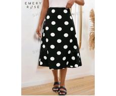 EMERY ROSE Women's A-Line Skirt, Back To School Clothes, Birthday Outfit, Teacher Apparel, 90s Fashion Style Polkadots