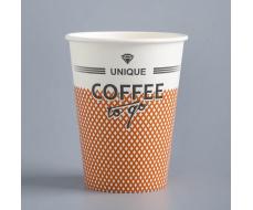 Стакан "Coffe to go" для горячих напитков, 350 мл, диаметр 90 мм ФАСОВКА ПО 10 шт.