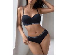 Комплект SHEIN EasyFave Women Letter Jacquard Bra Set (Underwire Contour Cup) SKU: si2406059220857790