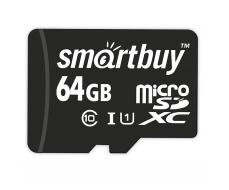 Карта флэш-памяти MicroSD 64 Гб Smart Buy +SD адаптер (class 10) LE