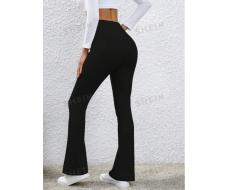 SHEIN Essnce Solid Flare Leg Pants SKU: sz2309255533483906