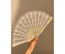 Vintage Chinese Style Black Lace Folding Fan Accessory, Suitable For Lolita, Cheongsam, Ancient Style Photography Props, Elegant Party Decoration SKU: sc2408034749274545