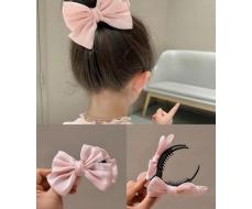 1pc Girls Bow Decor Cute Hair Claw For Spring And Summer Decoration SKU: sk2306073476283764