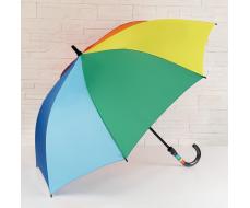 Зонт - трость полуавтоматический «Радужное настроение», 8 спиц, R = 60 см, разноцветный