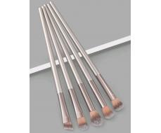 5pcs/set Champagne Color New Arrival Makeup Brush Set, Eye Brush Kit, For Gift, Household, Professional Use Black Friday