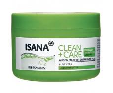 Isana Clean & Care olfreie Mizellen Augen Make-up Entferner Pads Безмасляная мицелла подушечки для снятия макияжа с глаз для всех типов кожи 50 шт