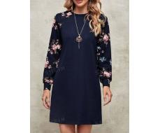 EMERY ROSE Floral Print Raglan Sleeve Dress SKU: sw2207063938333468