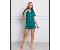 Пижама женская П-81 зеленый (хлопок, рр 42-52