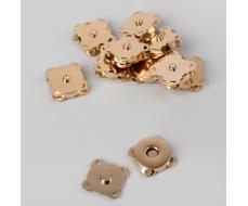 Кнопки магнитные пришивные, d = 18 мм, 10 шт, цвет золотой