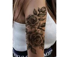 ПРИСТРОЙ!!!   Тату переводное   Tattoo Sticker,1 Sheet Flower Pattern Temporary Tattoo For Women,Tattoo Stickers Adults,Realistic Tattoo Flower,For Women and Girls Black Friday