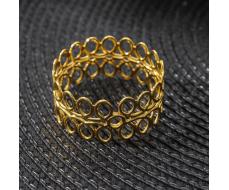 Кольцо для салфеток «Венок», d=4 см, цвет золотой