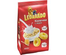 Сухие завтраки Leonardo Колечки с медом 400ГР