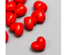 Набор бусин для творчества пластик "Алые сердца" 16 гр 1,5х1,5 см