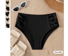 SHEIN Swim Summer Beach Ruched High Waisted Bikini Bottom SKU: st2304037876992699