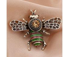 Брошь 3 см Cute Rhinestone Bee Brooch Women Party Accessories Insect Faux Pearl Corsage Brooches Cardigan Suit Clothing Accessories Gift SKU: sj2310186490158333