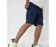 Manfinity Hypemode Men Flap Pocket Side Drawstring Waist Cargo Shorts SKU: sm2304216868439641