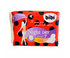 Прокладки "BIBI" Night Dry, 6 капель, 7 шт.