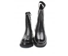 04-C181 BLACK Ботинки зимние женские (натуральная кожа, натуральный мех)