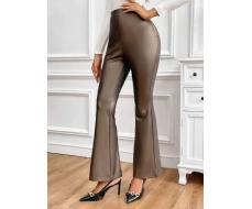 SHEIN Clasi 1pc Women Solid Color Side Zip Flare Leg Pants, Suitable For Autumn/Winter SKU: sz2406246517693744