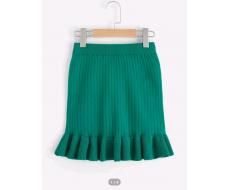 Girls Ruffle Hem Knit Skirt