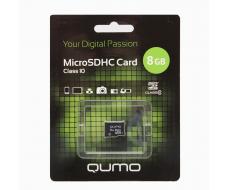 Карта флэш-памяти MicroSD 8 Гб Qumo без SD адаптера (class 10)