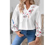 SHEIN Frenchy Women's Floral Print Casual Long Sleeve Blouse