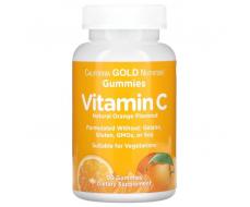 California Gold Nutrition, жевательные таблетки с витамином C, натуральный апельсиновый вкус, без желатина, 90 жевательных таблеток