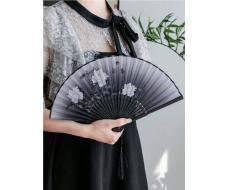 1pc New Chinese Style Photography Prop Vintage Fan, Classical Dancing Fan, Folding Bamboo Fan, Accessories SKU: sc2407208668851898