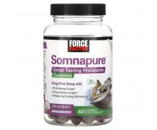 Force Factor, Somnapure, вкусные жевательные таблетки с мелатонином, 5 мг, ягодный вкус, 60 жевательных таблеток